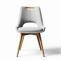 Sedia moderna in tessuto grigio con gambe in legno dimensioni 45 x 50 x 85cm
