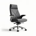 Sedia da ufficio ergonomica in tessuto grigio con base girevole 60 x 60 x 120cm